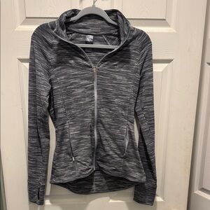 C9 by Champion Gray Fitted Zippered Long Sleeve Jacket